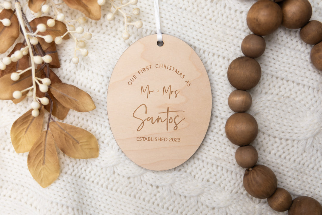 'Mr. & Mrs.' Christmas Ornament