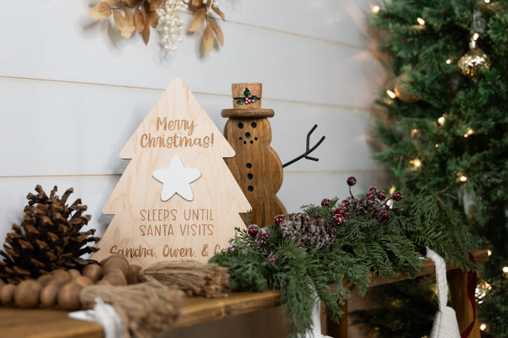 Personalized Santa Claus Countdown Sign