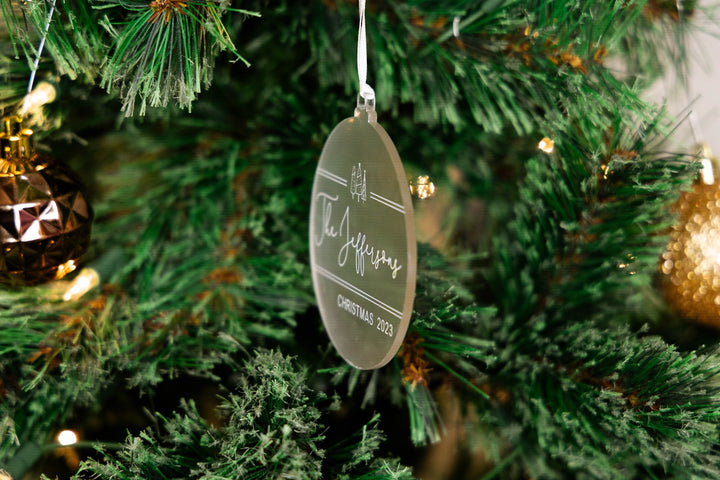 Family Name Ornament (Clear)