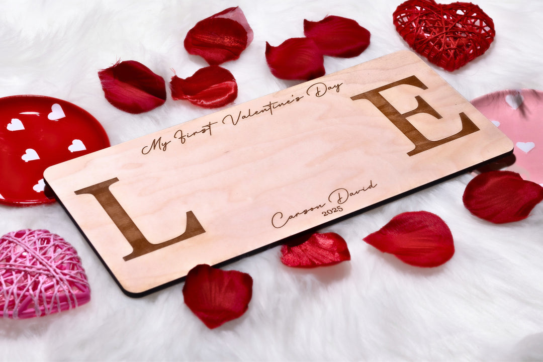 Baby's First Valentine's Day Hand & Footprint Craft Plaque