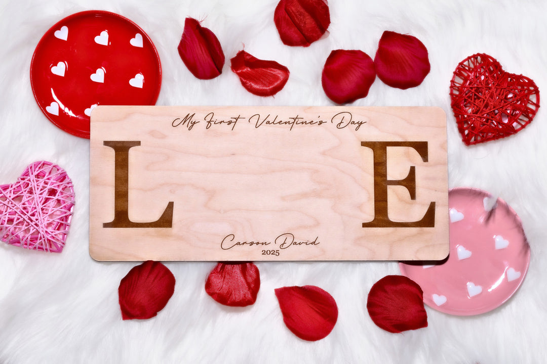 Baby's First Valentine's Day Hand & Footprint Craft Plaque
