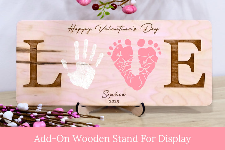 Baby's First Valentine's Day Hand & Footprint Craft Plaque