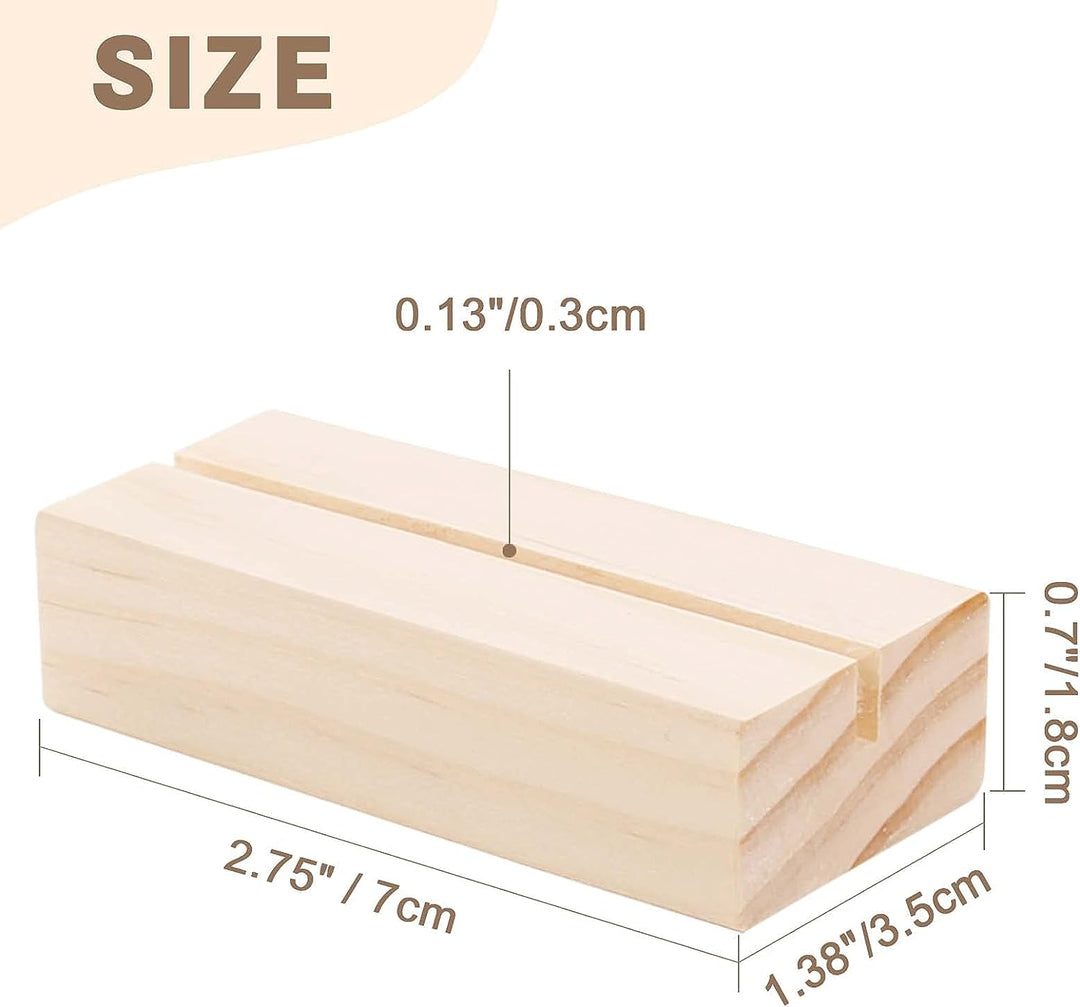 Wooden Stand For Acrylic Table Number Signs, Guestbook Signs, Wood Sign Holders, Table Number Base