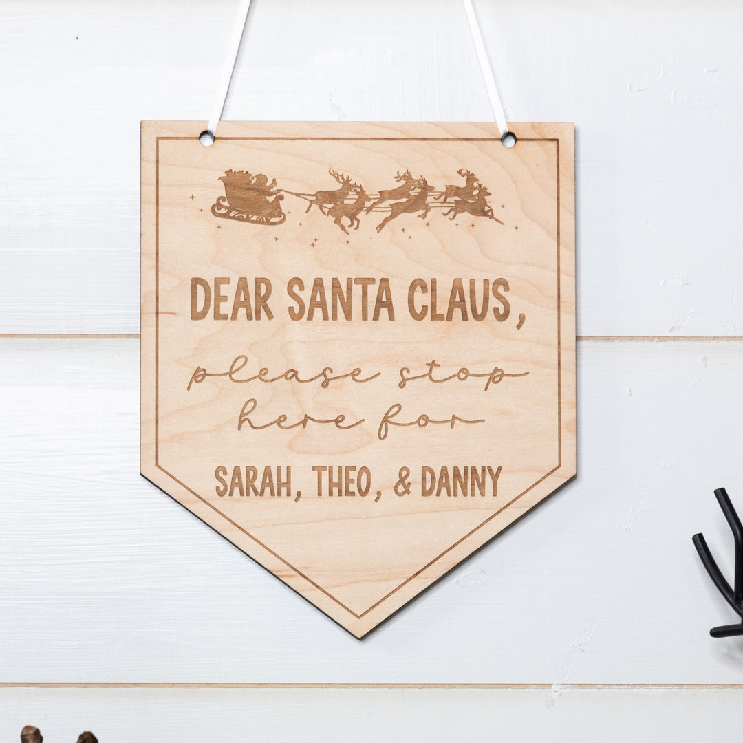 'Dear Santa' Hanging Sign