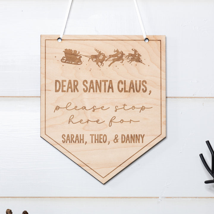 'Dear Santa' Hanging Sign