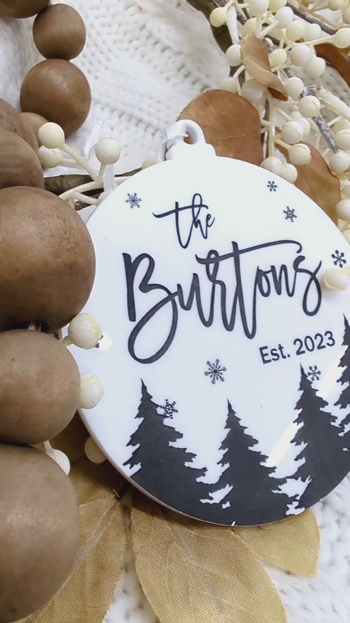 Family Name Ornament (Opaque)