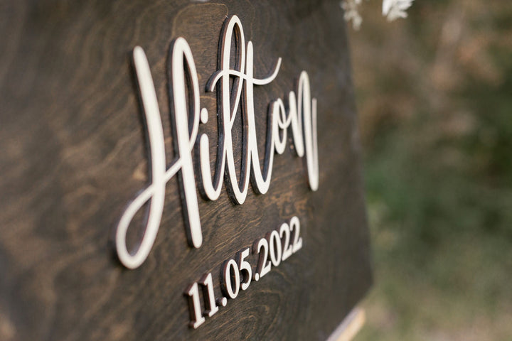 3D Square Alternative Guestbook Sign. Laser Square Guestbook - Masterblush