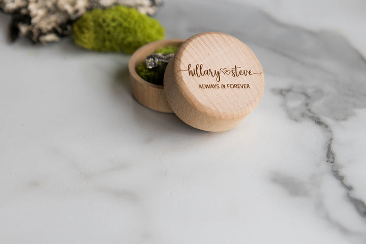 Round Wedding Ring Box For Proposal, Engagement, Wedding Day, Anniversary
