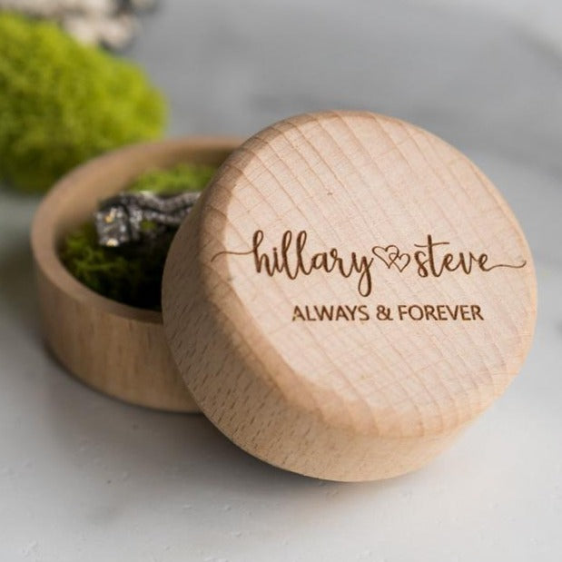 Round Wedding Ring Box For Proposal, Engagement, Wedding Day, Anniversary