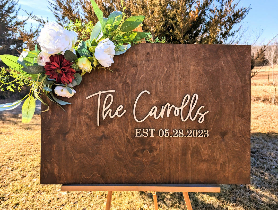 3D Square Alternative Guestbook Sign. Laser Square Guestbook - Marshmellow