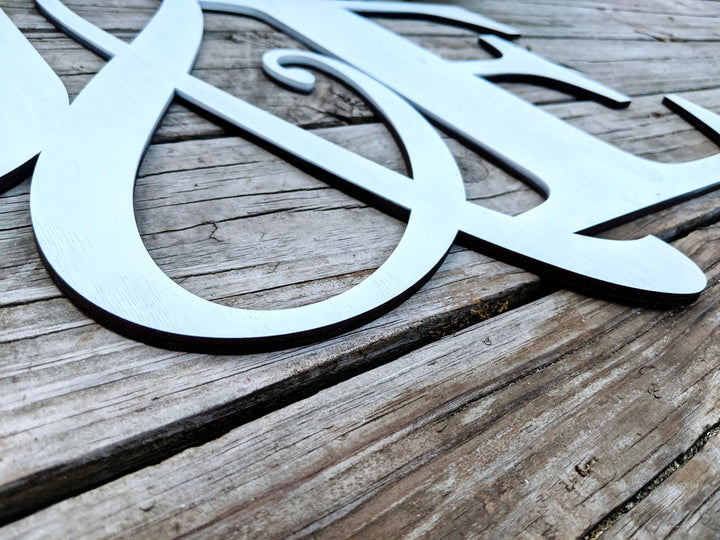 Large Initials Monogram Sign. Personalized Wedding Backdrop.
