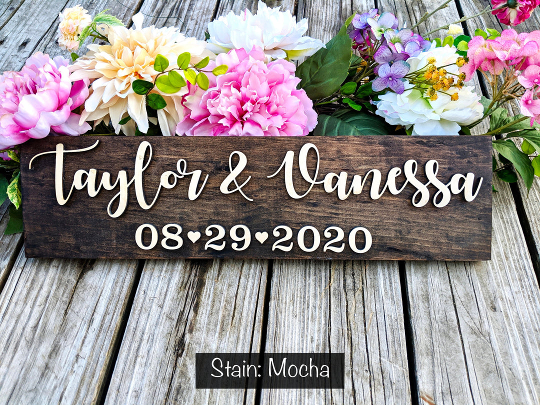 3D Engagement Announcement Sign.