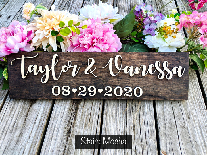 3D Engagement Announcement Sign.