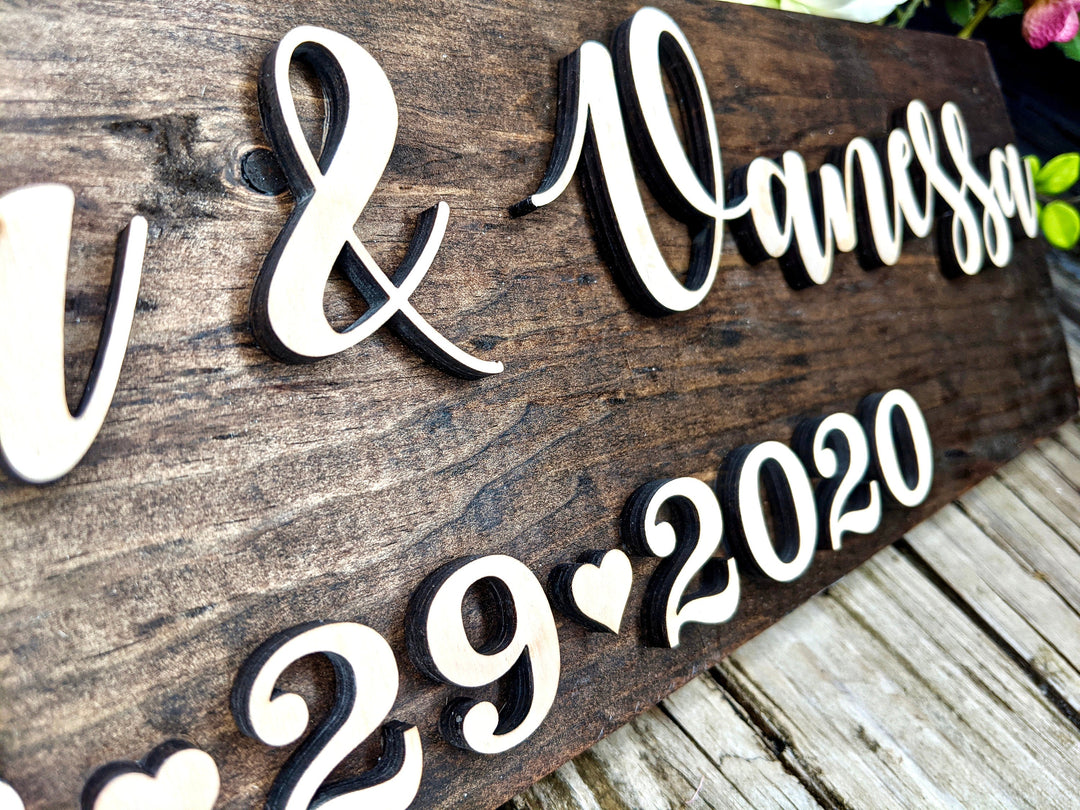 3D Engagement Announcement Sign.