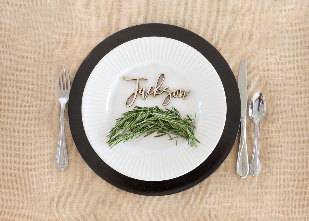 3D Laser Cut Name Place Cards - Medina Style