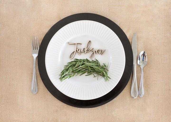 3D Laser Cut Name Place Cards - Medina Style