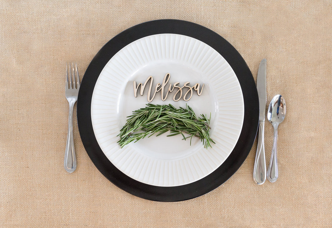 3D Laser Cut Name Place Cards - Medina Style