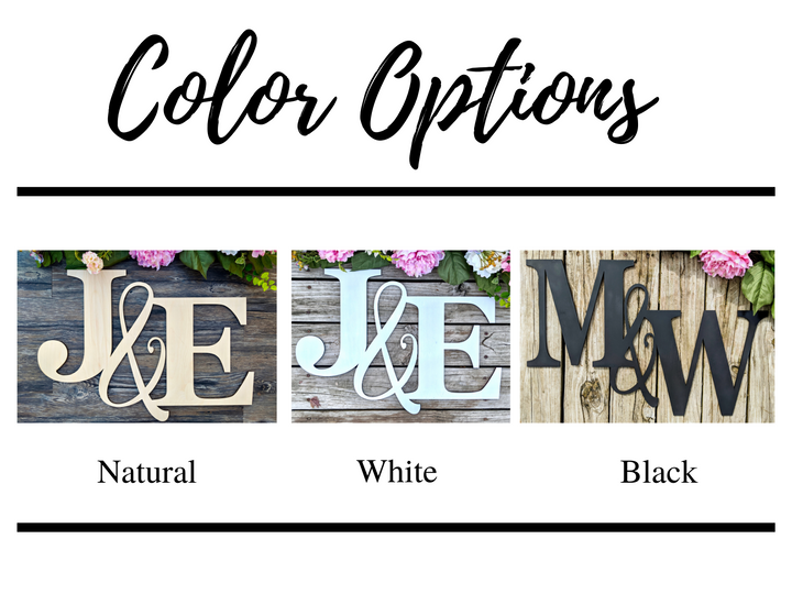 Large Initials Monogram Sign. Personalized Wedding Backdrop.