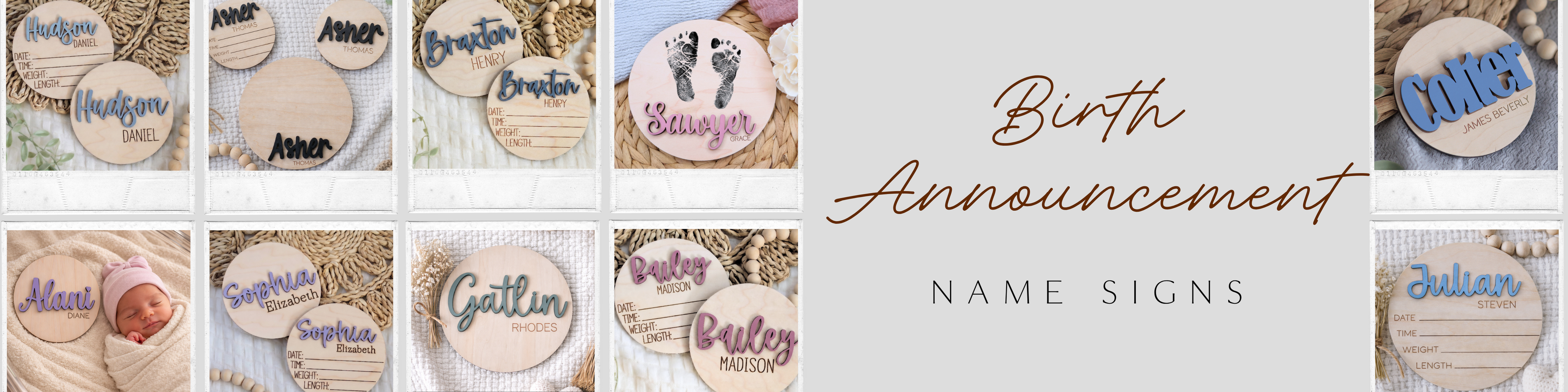 Birth Announcement & Baby Stats