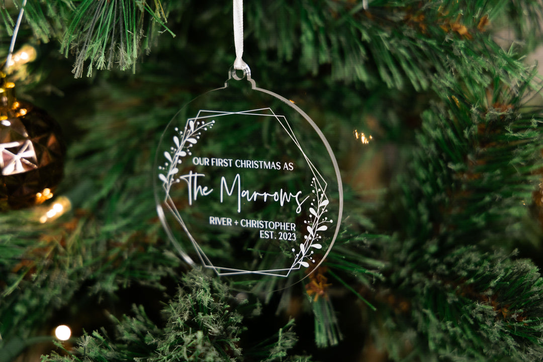 'Our First Christmas' Ornament (Sprigs)