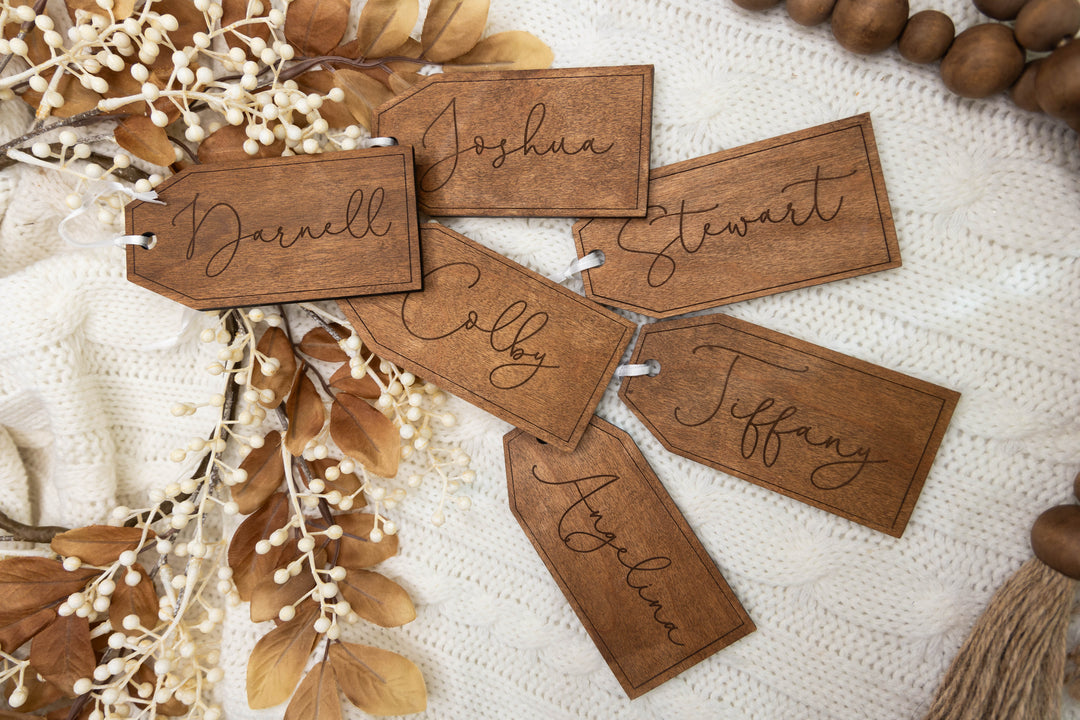 Engraved Christmas Stocking Tags (Simple)