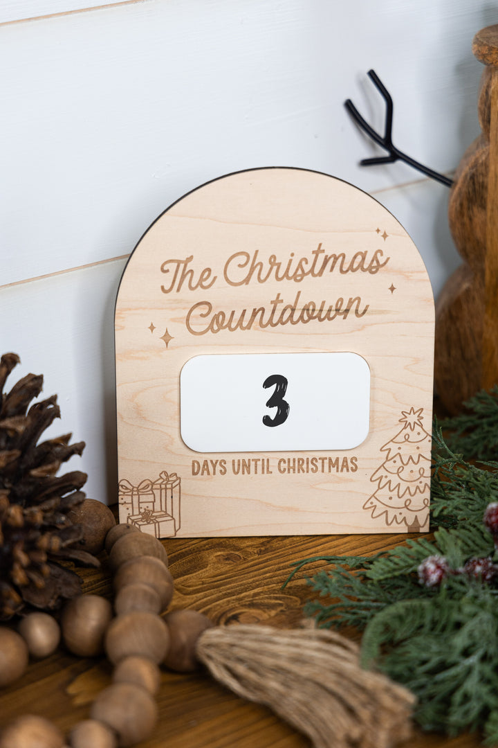 Erasable Christmas Countdown Sign