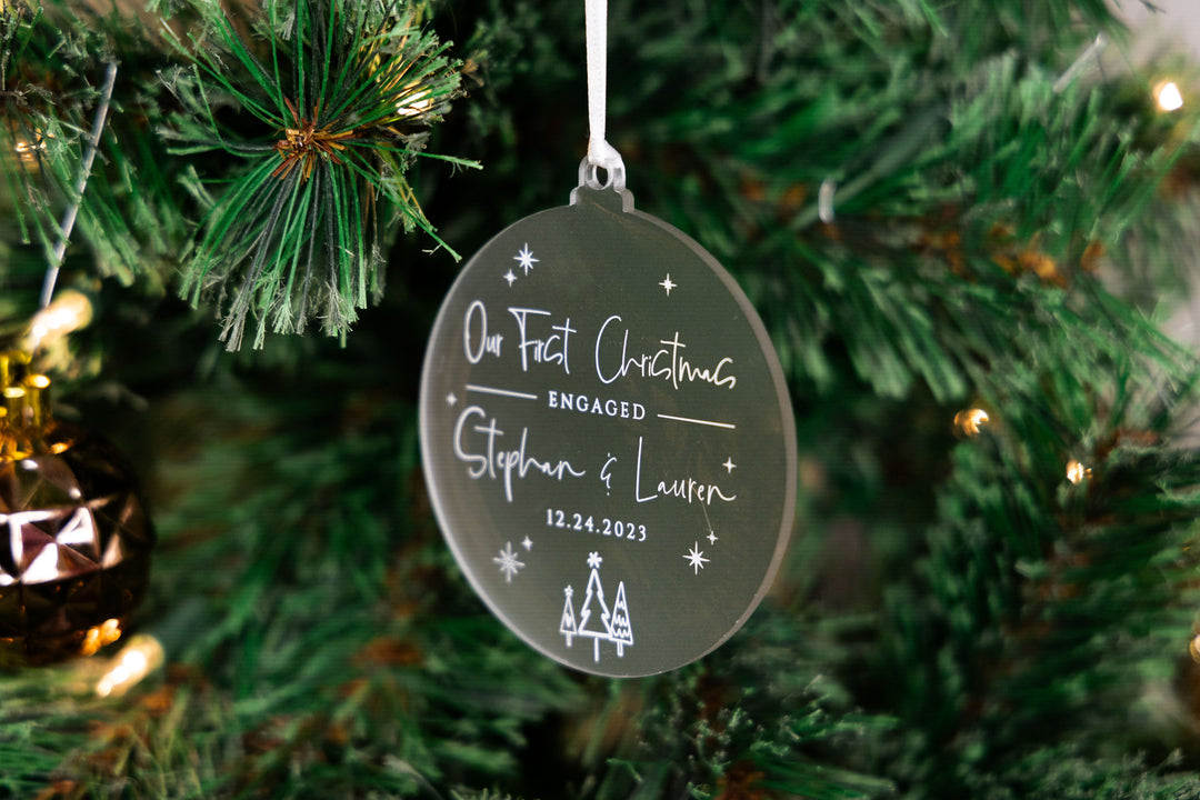 'Our First Christmas Engaged' Ornament