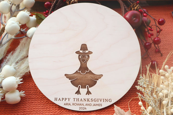 My First Thanksgiving Handprint DIY Art, Turkey Kids Art Keepsake