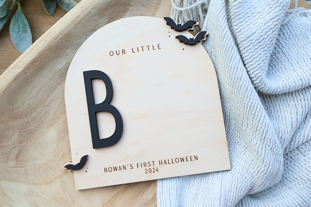 My Little Boo Sign, Baby's First Halloween DIY Footprint Art