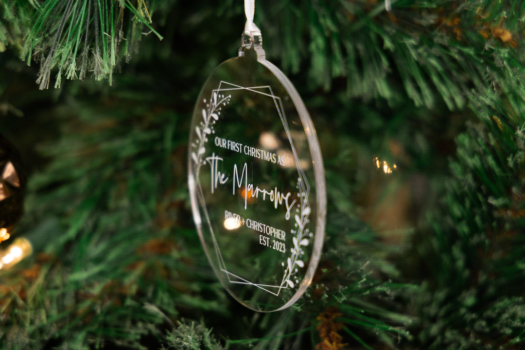 'Our First Christmas' Ornament (Sprigs)