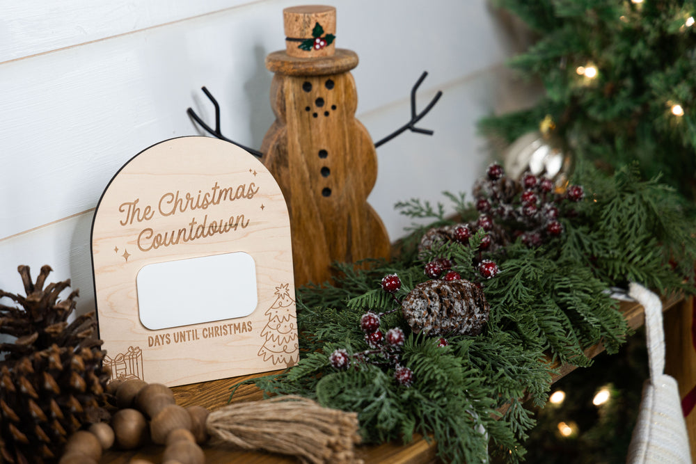 Erasable Christmas Countdown Sign