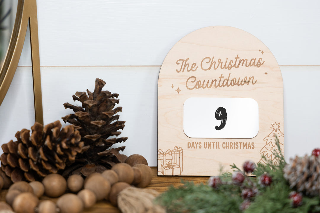 Erasable Christmas Countdown Sign