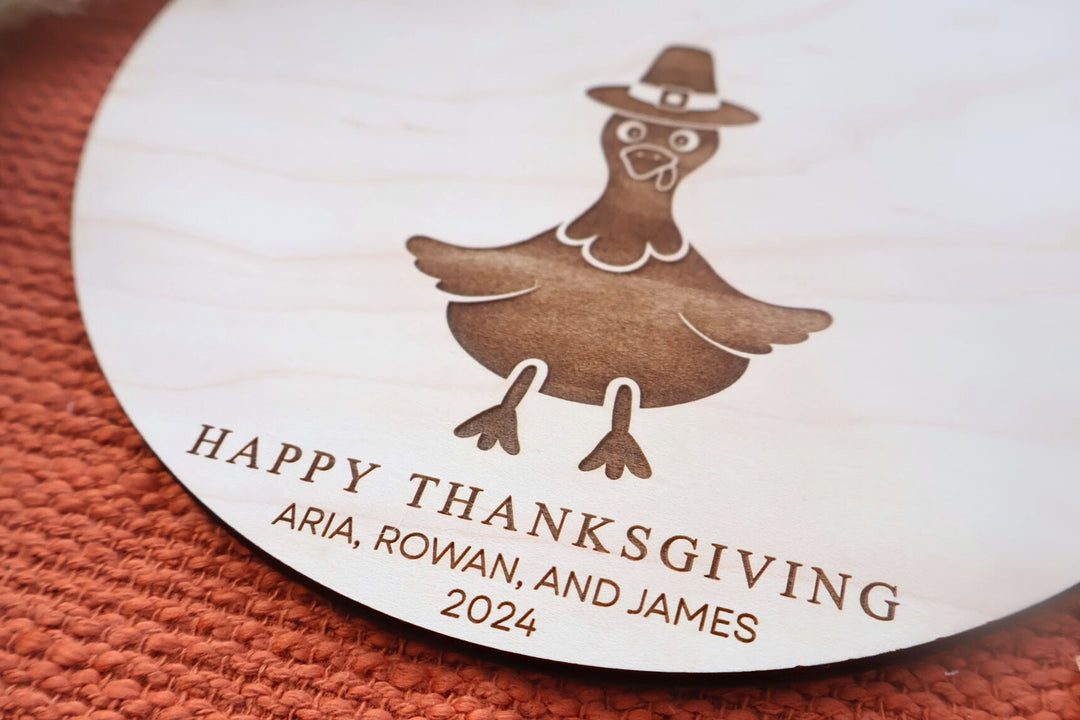 My First Thanksgiving Handprint DIY Art, Turkey Kids Art Keepsake