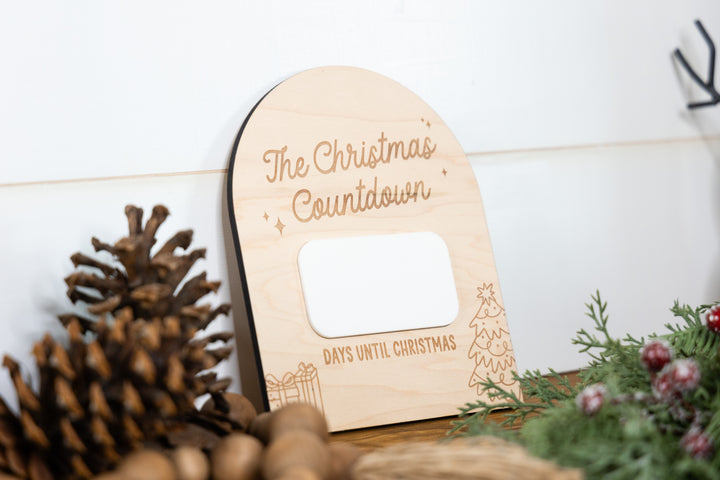 Erasable Christmas Countdown Sign