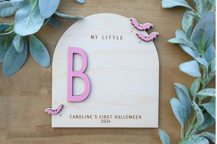 My Little Boo Sign, Baby's First Halloween DIY Footprint Art