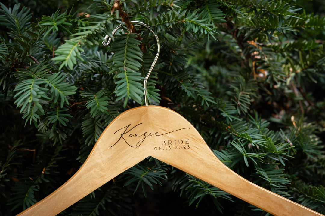 Personalized Engraved Wedding Dress Hangers for Bridal Party. Hanger Modern