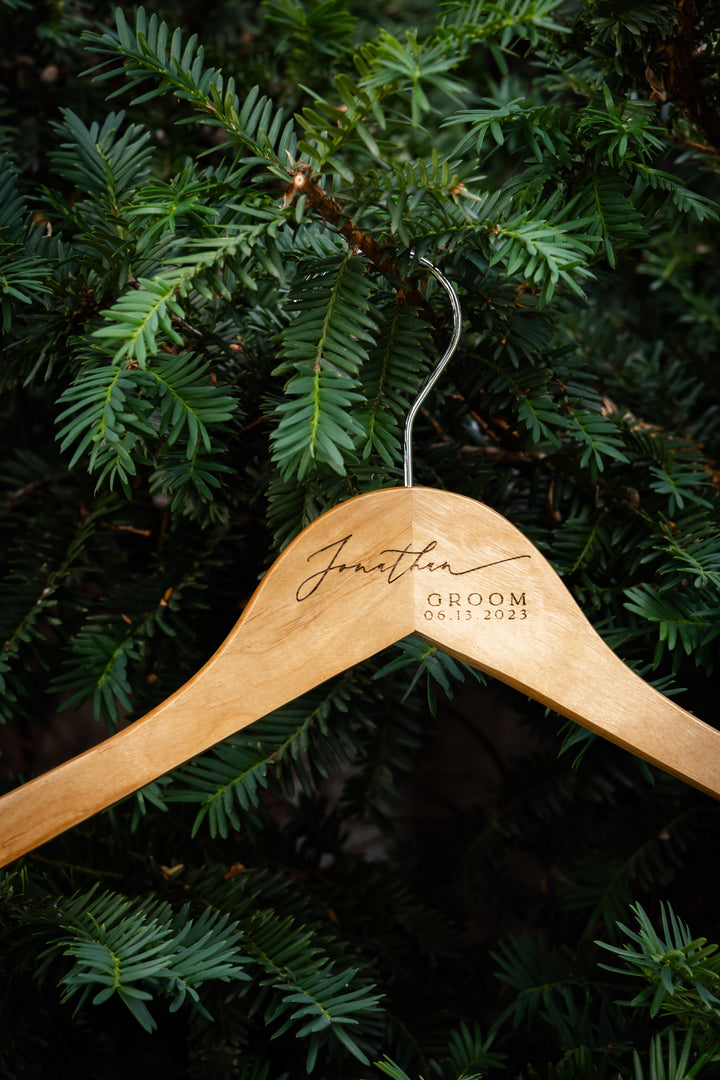 Personalized Engraved Wedding Dress Hangers for Bridal Party. Hanger Modern