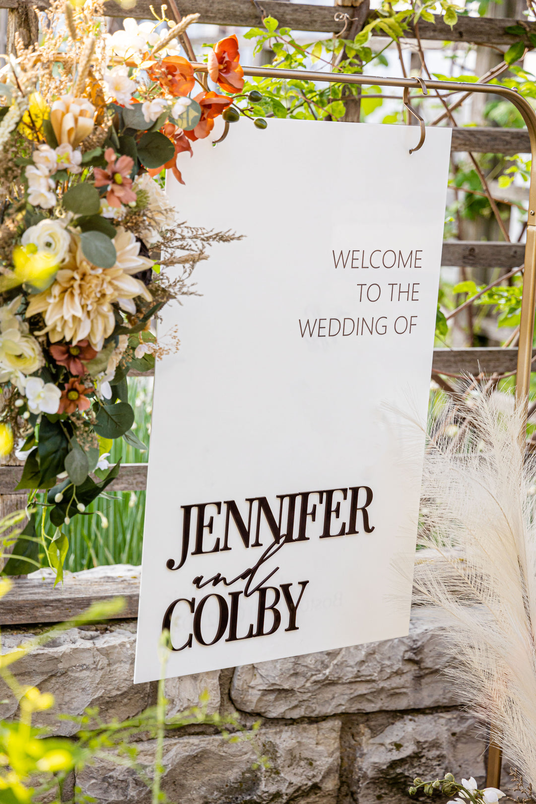 3D Acrylic Welcome Wedding Sign. Laser Welcome - MagicWinter