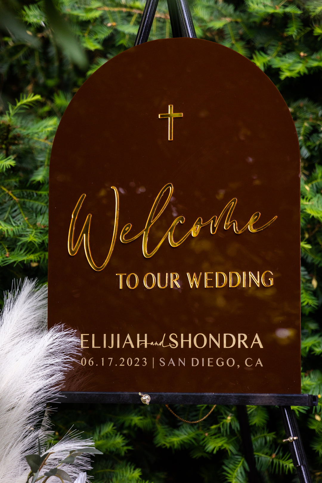 3D Acrylic Welcome Wedding Sign. Laser Welcome - Sinthya