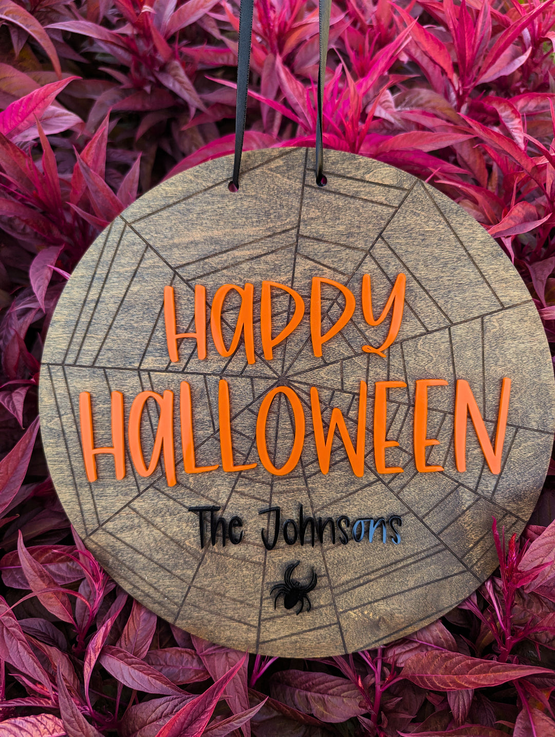 3D Personalized Halloween Front Door Sign, Fall Décor, Spooky Décor, Fall Porch Décor, Last Name Sign, Halloween Décor, Happy Halloween