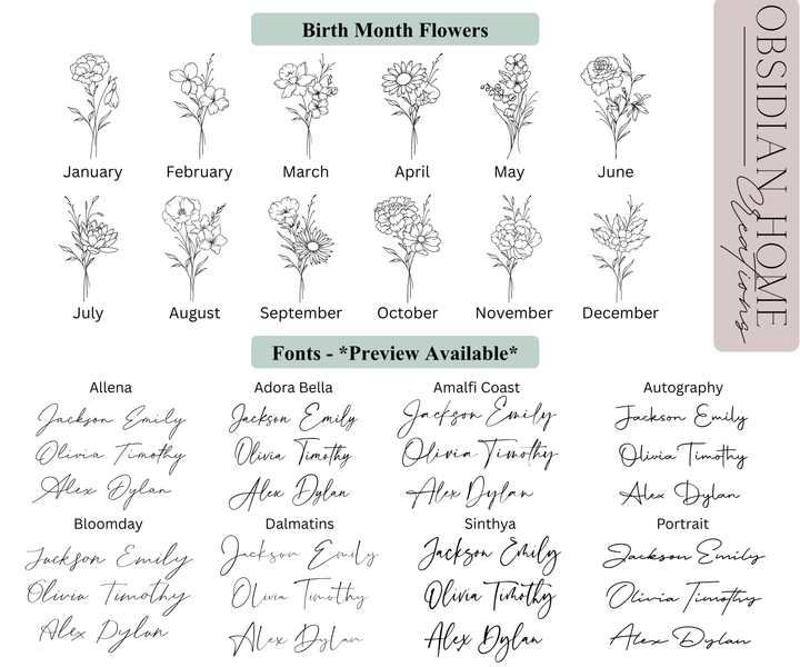 Custom Engraved Bookmark with Birth Month