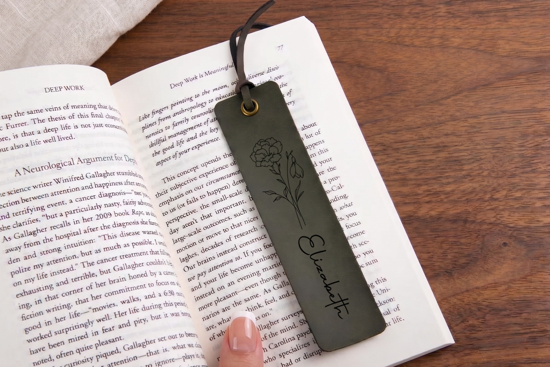 Custom Engraved Bookmark with Birth Month