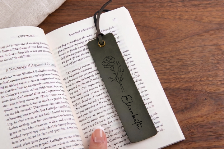 Custom Engraved Bookmark with Birth Month