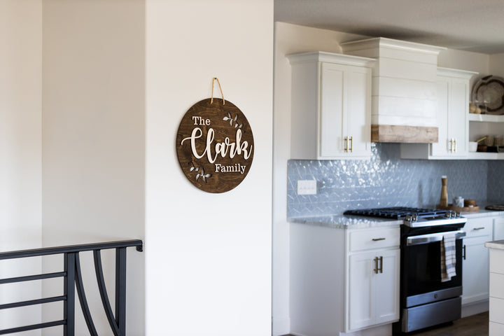 3D Last Name Front Door Sign