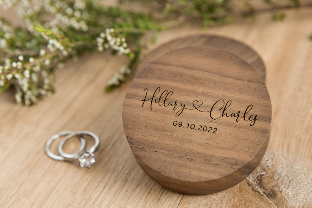 Engraved Wedding Ring Box