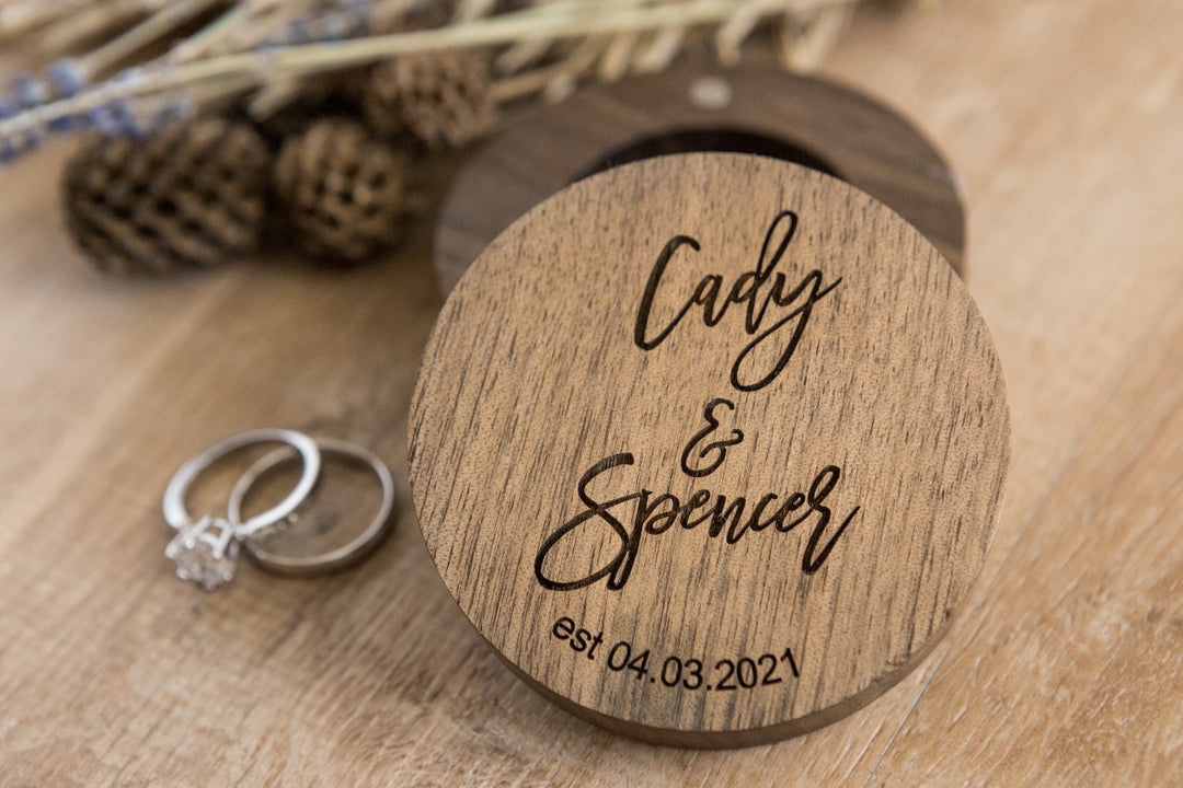 Engraved Wedding Ring Box