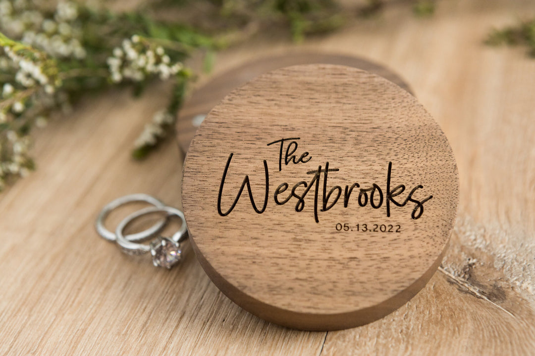 Engraved Wedding Ring Box