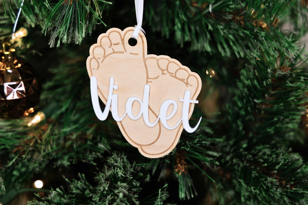 Wooden Baby Name Ornament
