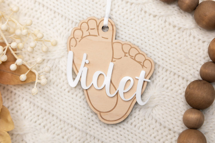 Wooden Baby Name Ornament