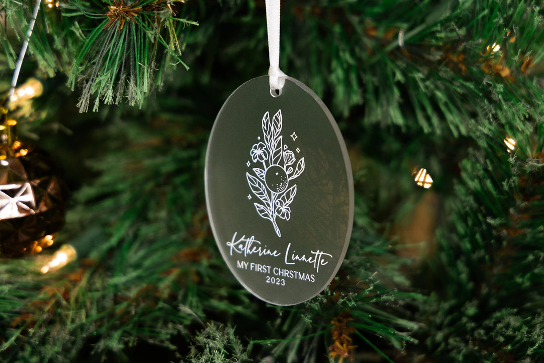 'Baby's First Christmas' Ornament (Clear)